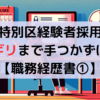 【特別区経験者採用】ギリギリまで手つかずは危険【職務経歴書①】